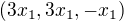 $(3x_{1},3x_{1},-x_{1})$