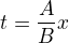 kopírovat do textarea $t=\frac{A}{B}x$