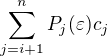 $\sum_{j=i+1}^nP_j(\varepsilon)c_j$