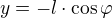 $y= -l \cdot \cos\varphi $