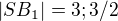 $|SB_1|=3; 3/2$