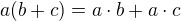 kopírovat do textarea $a(b+c) = a\cdot b + a \cdot c$