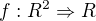 $f:R^{2}\Rightarrow R$