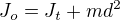 $J_o=J_t+md^2$
