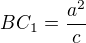 $BC_1=\frac{a^2}{c}$