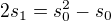 $2s_1 = s_0^2 - s_0$