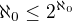 $\aleph_0 \le 2^{\aleph_0}$