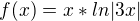 $f(x)=x*ln|3x|$