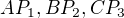 $AP_1,BP_2,CP_3$