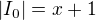 $|I_0|=x+1$