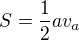 $S=\frac{1}{2}av_a$