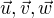 $\vec{u},\vec{v},\vec{w}$