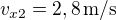 $v_{x2} = 2,8\,\text{m/s}$