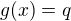 $g(x)=q$