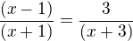 kopírovat do textarea $\frac{(x-1)}{(x+1)} =\frac{3}{(x+3)}$