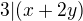 $3|(x+2y)$