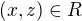 kopírovat do textarea $(x,z)\in R$