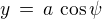 $y \,= \,a \,\cos \psi$