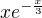 $xe^{-\frac{x}{3}}$