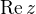 $\mathrm{Re}\, z$