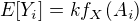 $E[Y_i]=kf_X(A_i)$
