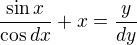 kopírovat do textarea $\frac{\sin x}{\cos dx} +x=\frac{y}{dy}$