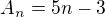$A_{n}=5n-3$