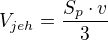 $V_{jeh}=\frac{S_p\cdot v}{3}$