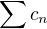 $\sum{c_n}$