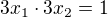 $3x_1\cdot 3 x_2 = 1$