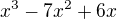 $x^3-7x^2+6x$