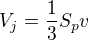 $V_{j}=\frac{1}{3}S_{p}v$