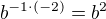 $b^{-1 \cdot (-2)}=b^{2}$