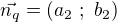 kopírovat do textarea $\vec{n_q}=(a_2 \ ; \ b_2)$