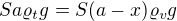 $Sa\varrho_tg=S(a-x)\varrho_vg$