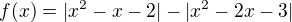 $f(x)=|x^2-x-2|-|x^2-2x-3|$