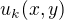 $u_{k}(x,y)$