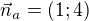 $\vec n_a=(1;4)$