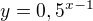 $y=0,5^{x-1}$