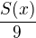 $S(x) \over 9$
