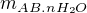 $m_{AB.nH_2O}$