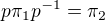 $p\pi_{1}p^{-1} = \pi _{2}$