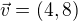 kopírovat do textarea $\vec{v} = (4,8) $