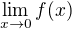$\lim_{x\to 0}f(x)$