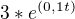 $3*e^{(0,1t)}$