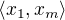 $\langle x_1,x_m \rangle$
