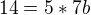 kopírovat do textarea $14=5*7b$