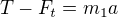 kopírovat do textarea $T-F_t=m_1a$