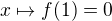 kopírovat do textarea $x \mapsto f(1)=0$