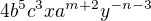 $4 b^5 c^3 x a^{m+2} y^{-n-3}$